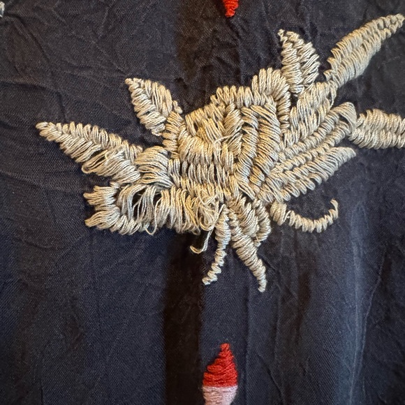 Anthropologie Black Embroidered Tunic XL - Picture 9 of 12